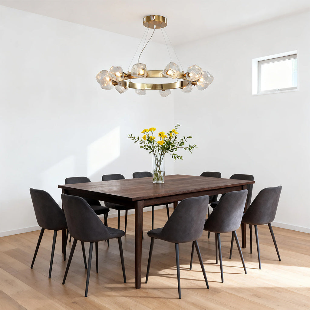 WINTHORPE GLEAMING ORB BRASS CHANDELIER