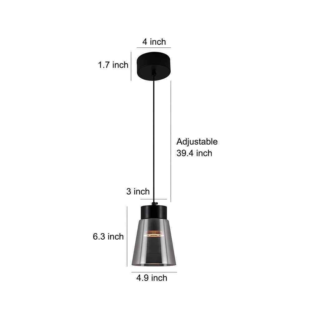WINDSOR SMOKEY GLASS COVENANT PENDANT LANTERN