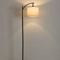 WINDSOR ARC METAL FLOOR LAMP WITH FABRIC SHADE