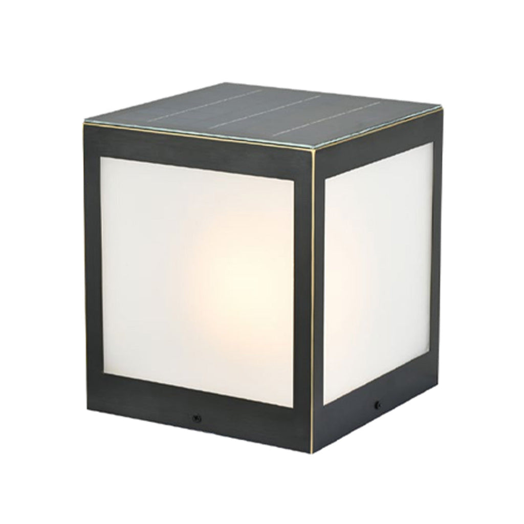 WINCHESTER COPPER-FINISHED GLASS SQUARE OUTDOOR COLUMN LIGHT
