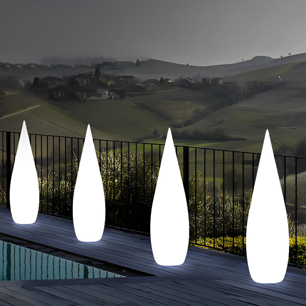 WINDSOR DROPLET OUTDOOR LANTERN, MODERN LED LANDSCAPE FLOOR LIGHT