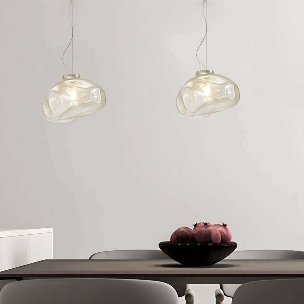 WINTERBOURNE HAND-BLOWN GLASS PENDANT LANTERN