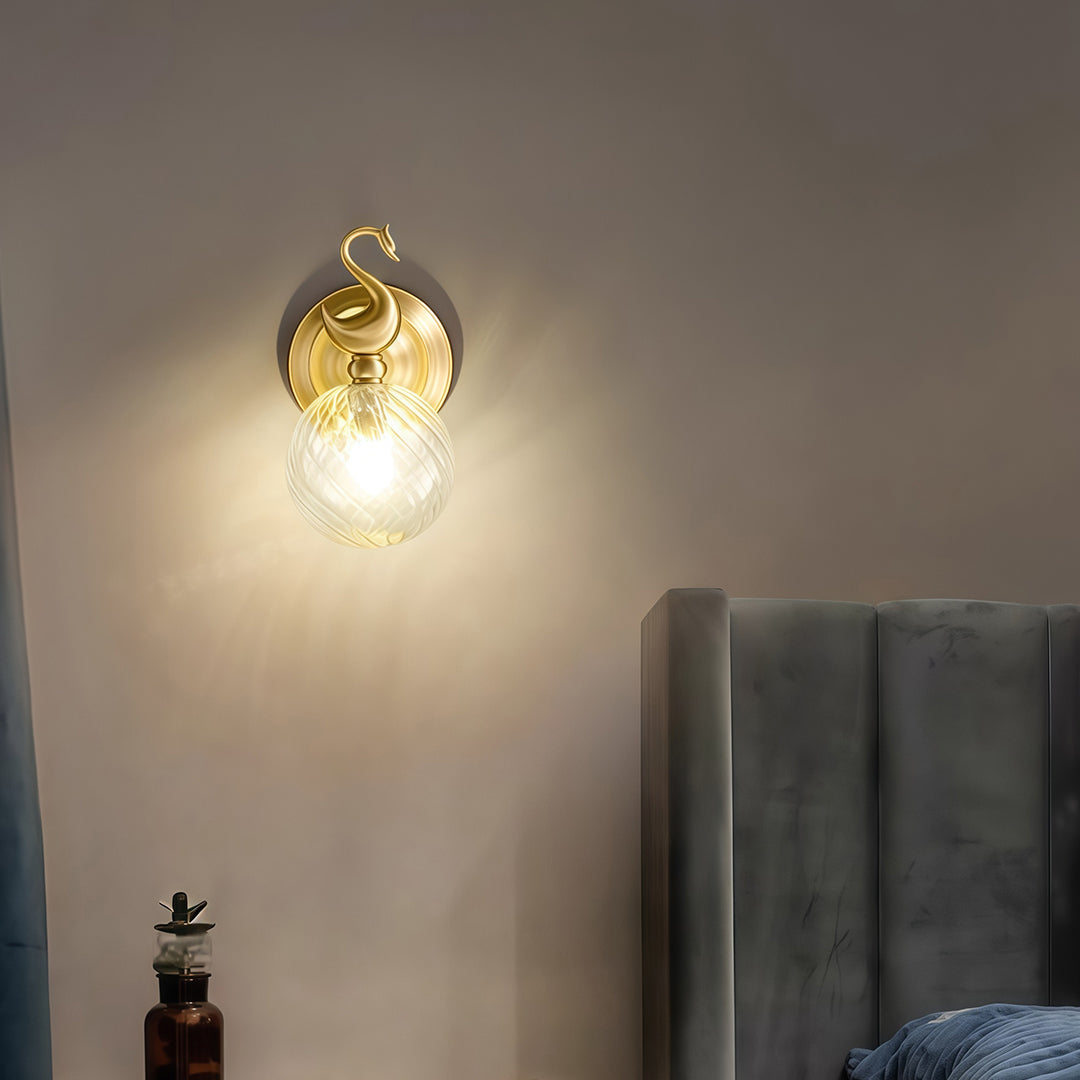 WINDSOR BRASS WALL SCONCE WITH LED ILLUMINATION