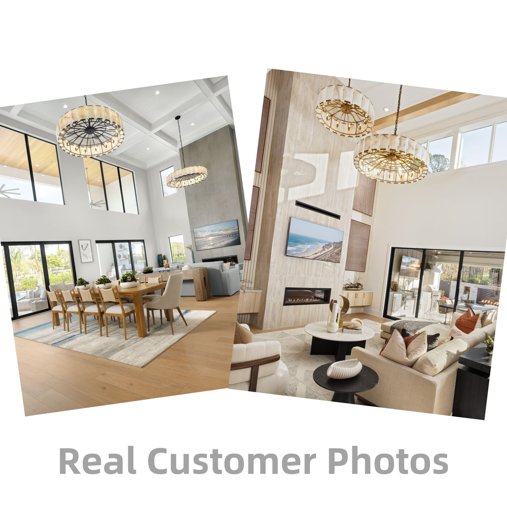 VALLONNE NATURAL STONE ROUND CEILING LUMINAIRE
