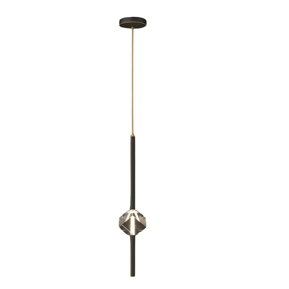 WINTHORPE COPPER CRYSTAL HANGING LAMP WITH DIMMABLE LED