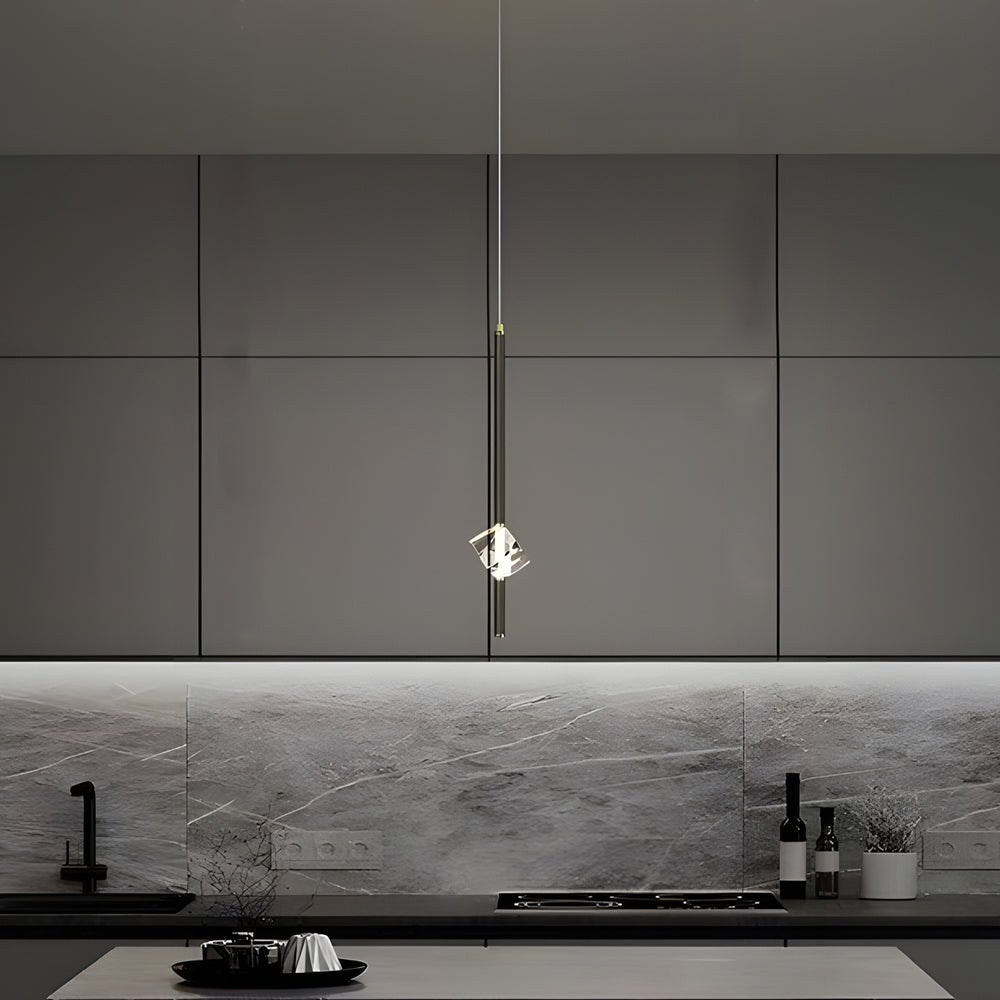 WINTHORPE COPPER CRYSTAL HANGING LAMP WITH DIMMABLE LED