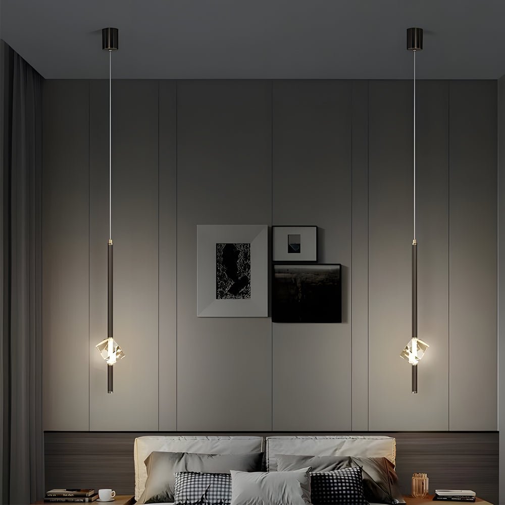 WINTHORPE COPPER CRYSTAL HANGING LAMP WITH DIMMABLE LED