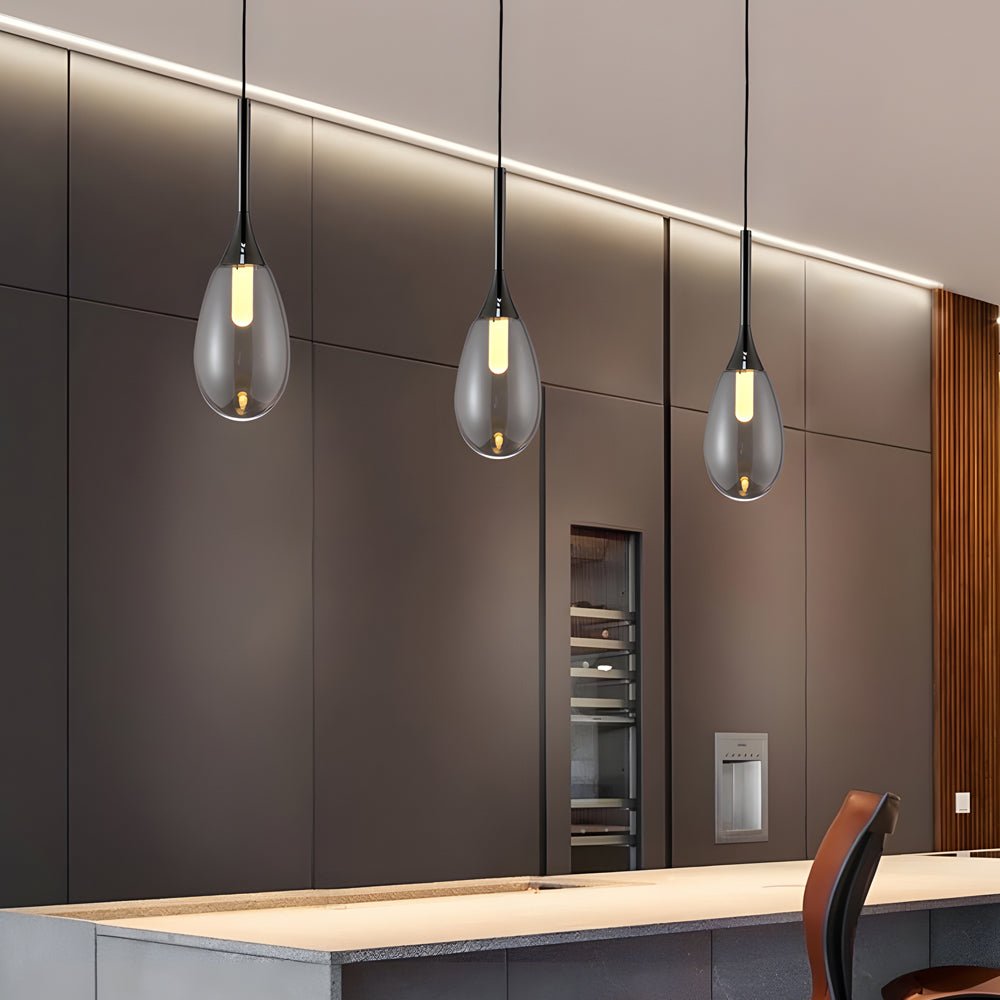 WINDSOR AMBER DROPLET LED PENDANT LIGHT