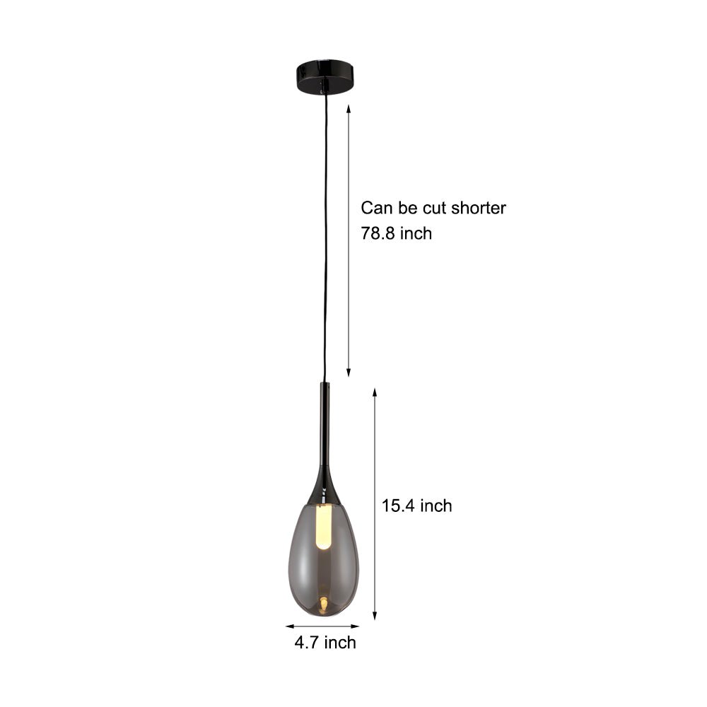WINDSOR AMBER DROPLET LED PENDANT LIGHT