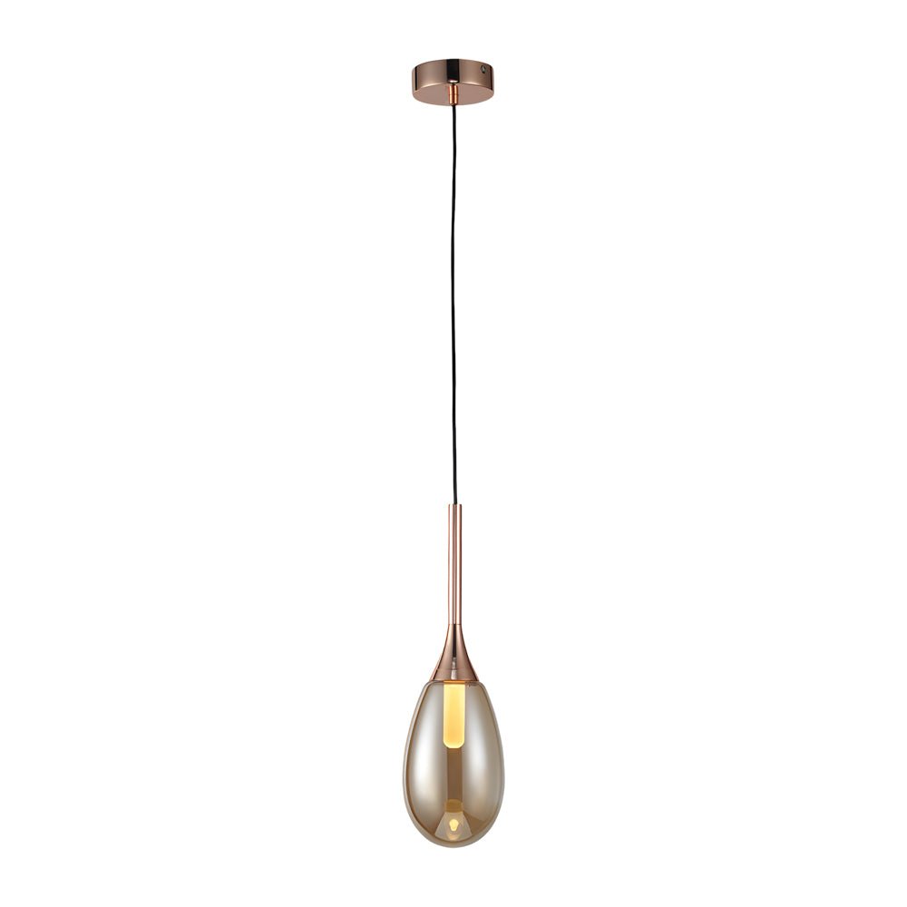 WINDSOR AMBER DROPLET LED PENDANT LIGHT