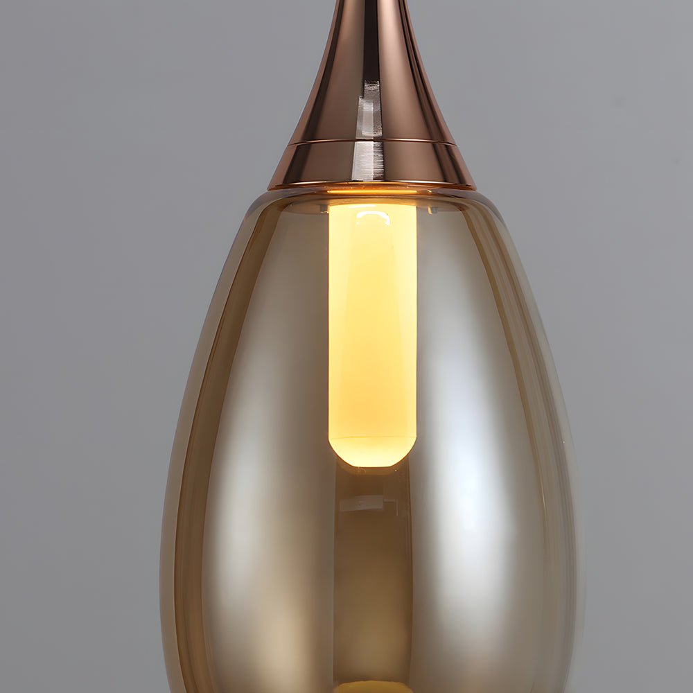 WINDSOR AMBER DROPLET LED PENDANT LIGHT