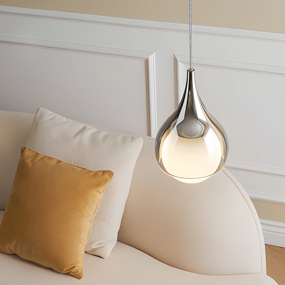 WINTHROP TEARDROP GLASS HANGING LANTERN, HEIGHT-ADJUSTABLE
