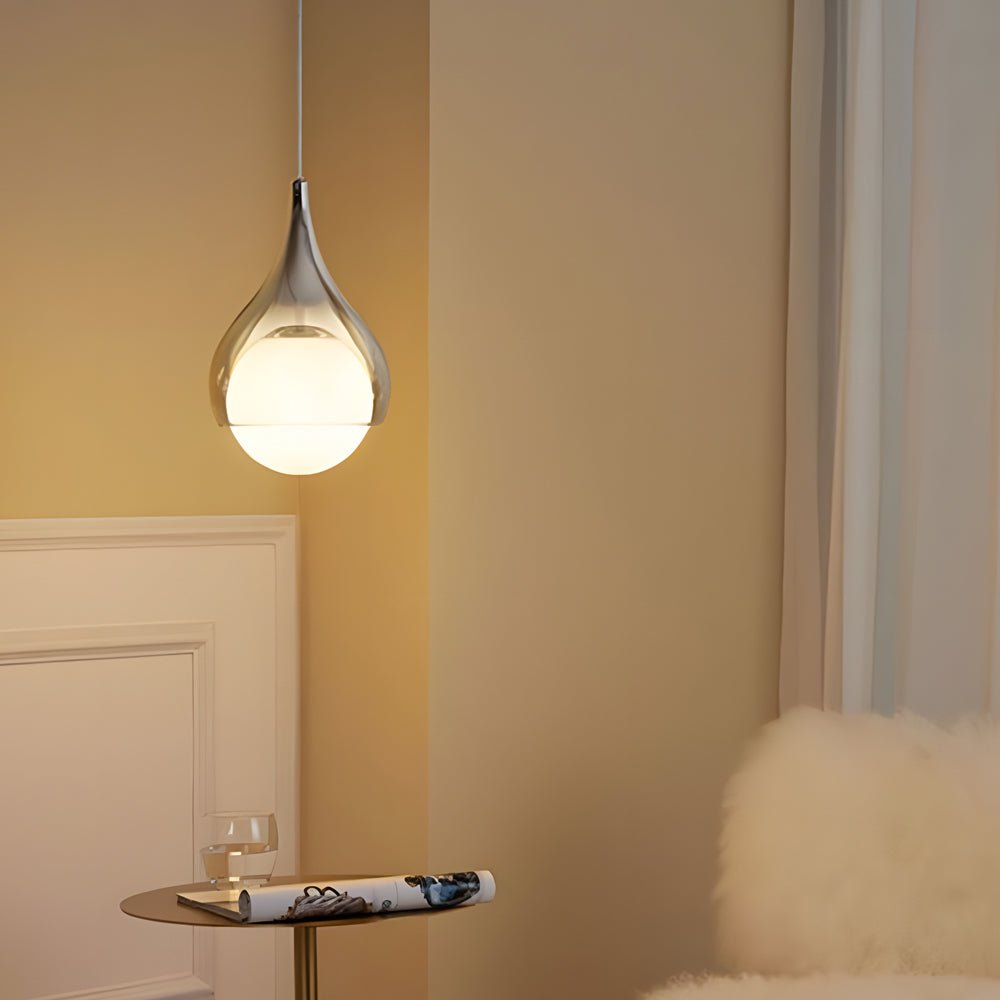 WINTHROP TEARDROP GLASS HANGING LANTERN, HEIGHT-ADJUSTABLE