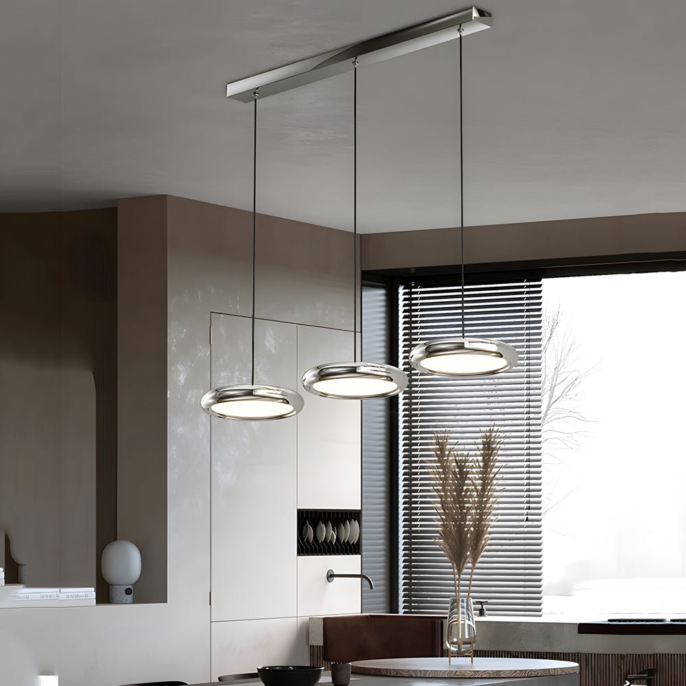 RAVENHALL TRIO SPHERE METALLIC LED HANGING LAMP
