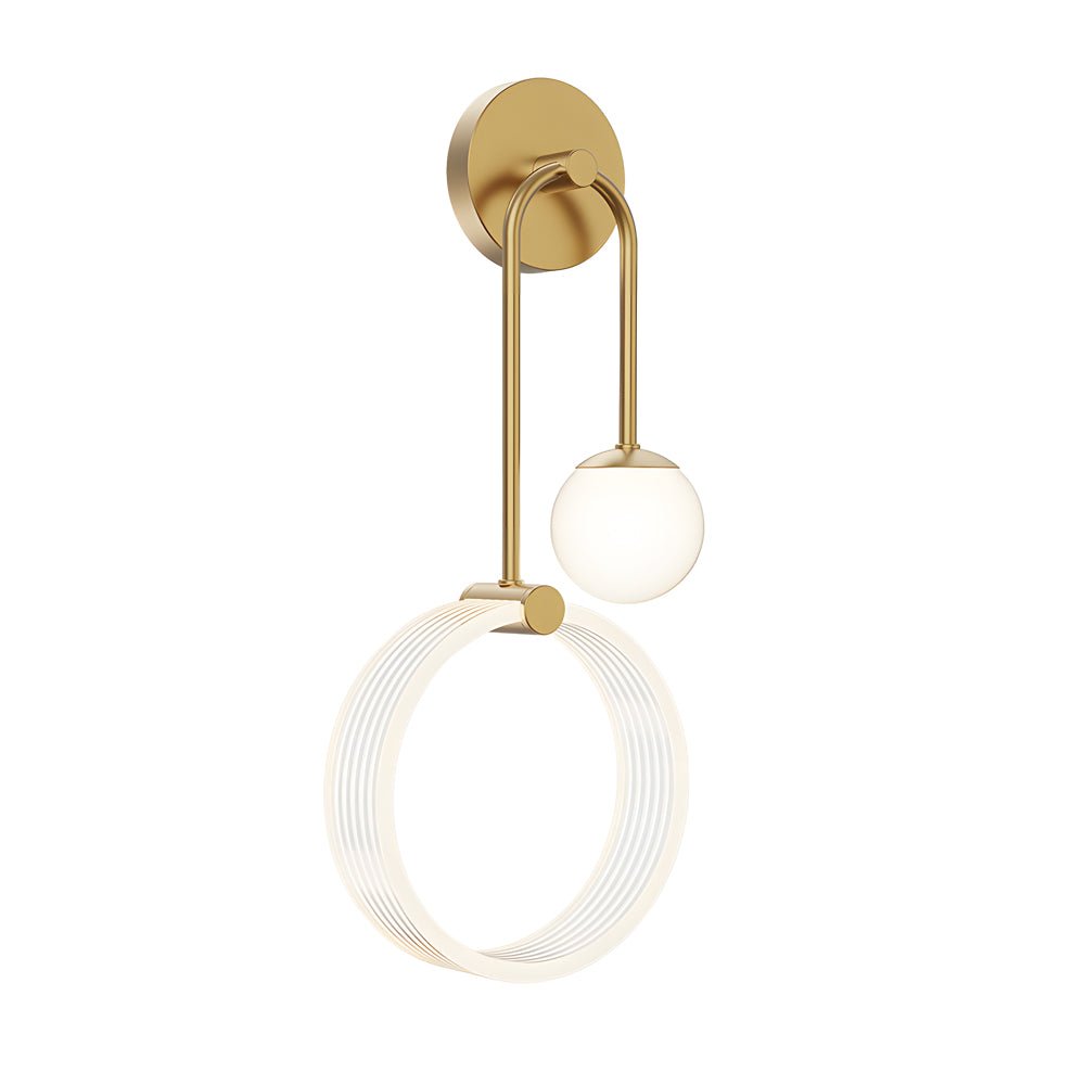 WINTHORPE ACRYLIC RING WALL SCONCE WITH FROSTED GLOBE