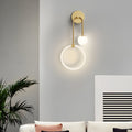 WINTHORPE ACRYLIC RING WALL SCONCE WITH FROSTED GLOBE