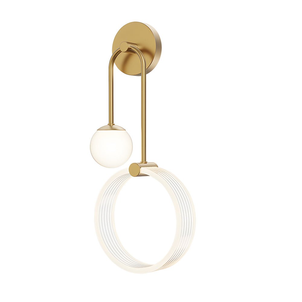 WINTHORPE ACRYLIC RING WALL SCONCE WITH FROSTED GLOBE