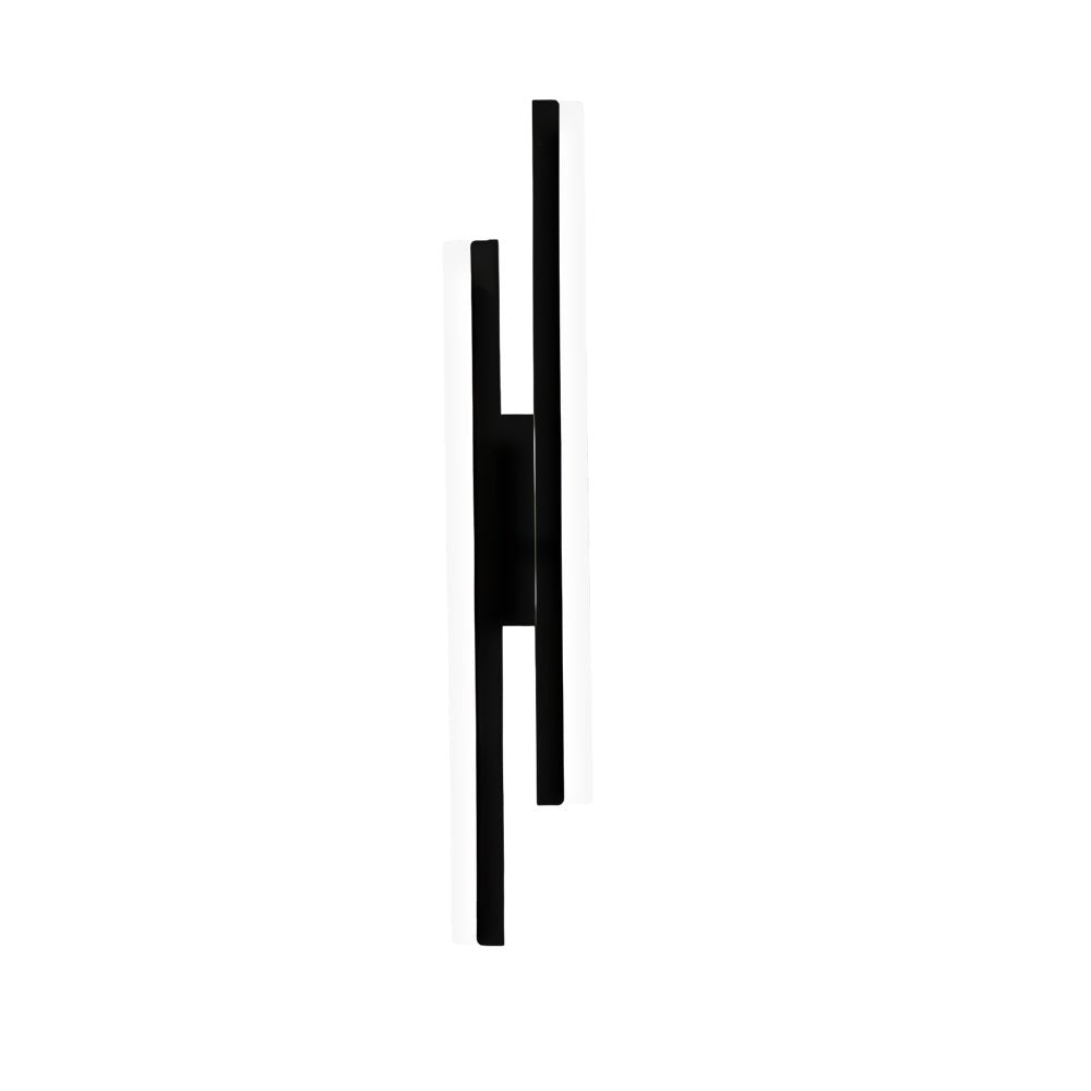 WINDSOR TWIN-ARM LED WALL SCONCE WITH TRIPLE DIMMING - ONYX & AUREATE FINISH