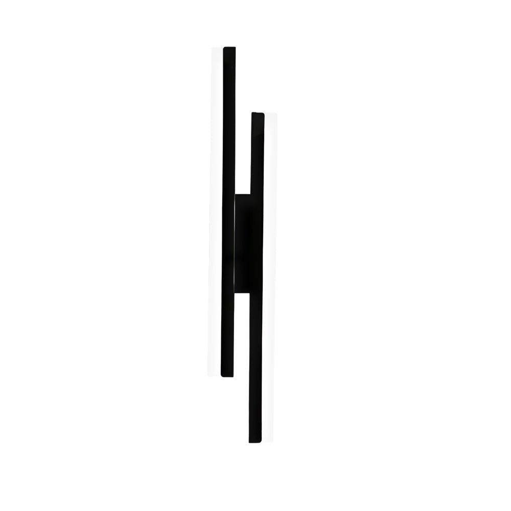 WINDSOR TWIN-ARM LED WALL SCONCE WITH TRIPLE DIMMING - ONYX & AUREATE FINISH