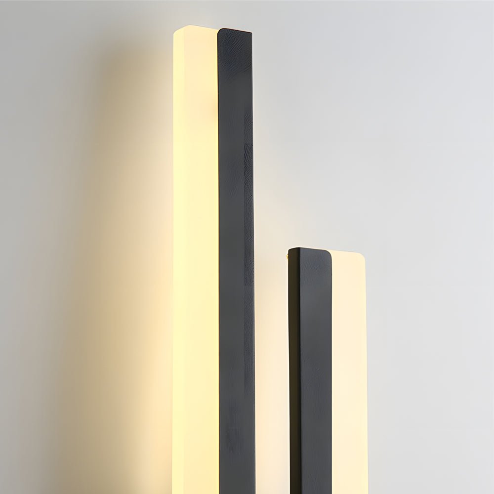 WINDSOR TWIN-ARM LED WALL SCONCE WITH TRIPLE DIMMING - ONYX & AUREATE FINISH