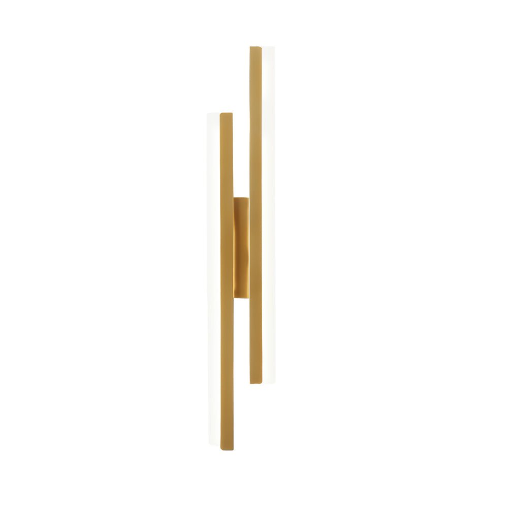 WINDSOR TWIN-ARM LED WALL SCONCE WITH TRIPLE DIMMING - ONYX & AUREATE FINISH