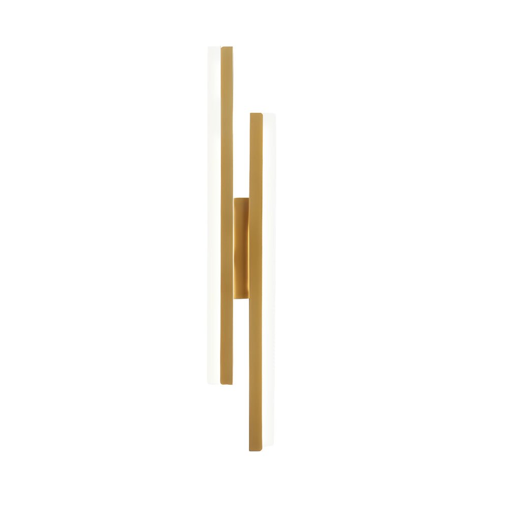 WINDSOR TWIN-ARM LED WALL SCONCE WITH TRIPLE DIMMING - ONYX & AUREATE FINISH