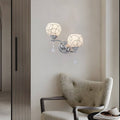 WINTHROP CRYSTAL ORB WALL LANTERN WITH DANGLE ACCENTS