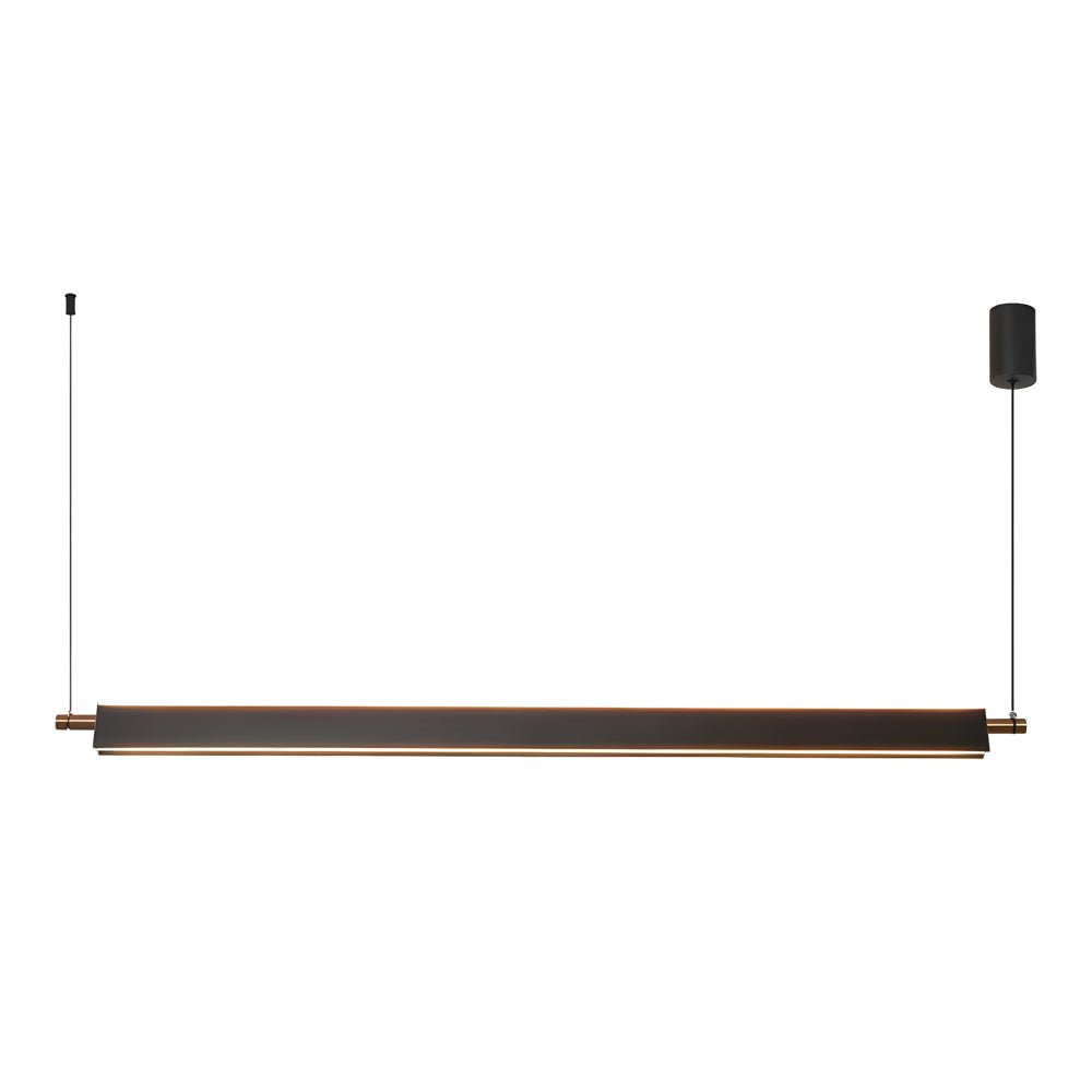 CHELSEA STRAIGHT EDGE BLACK ALUMINUM KITCHEN ISLAND PENDANT