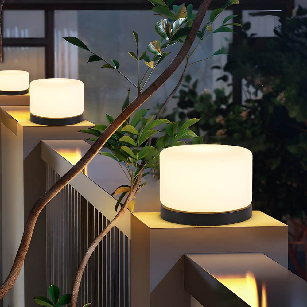 RAVENHURST CIRCULAR LED PILLAR LANTERN WITH DIMMABLE 360° RADIANCE