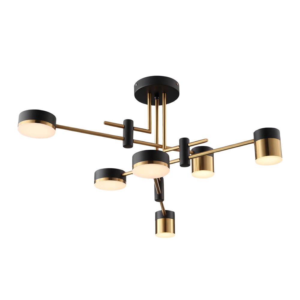 1. **WINSLOW STARBURST MULTI-LIGHT CHANDELIER**  
   A striking 4/6/8-light fixture featuring a dynamic arrangement of LED bulbs, designed to illuminate your space with modern flair and adjustable brightness.

2. **HARTLEY RADIANCE SPUTNIK LIGHTING**