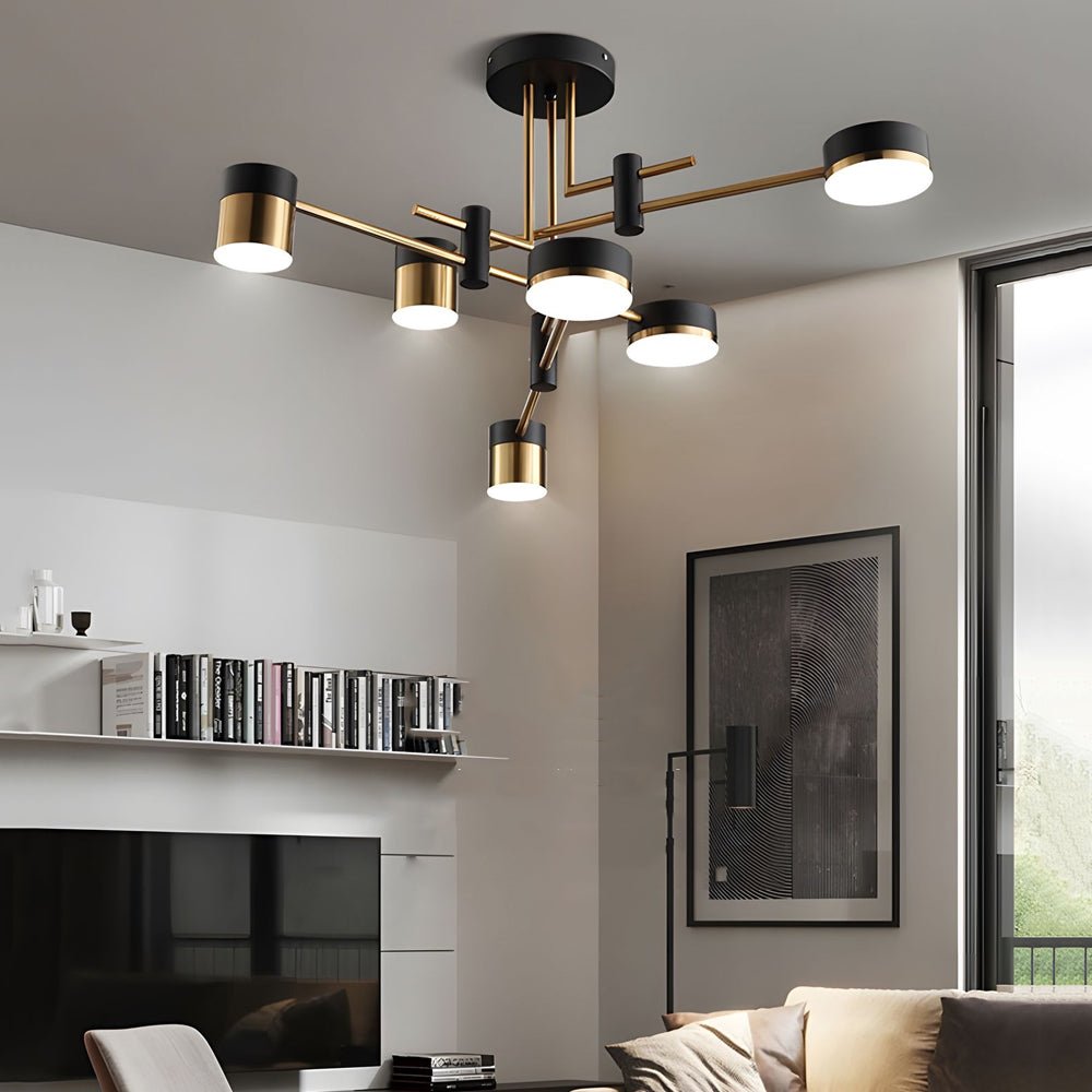 1. **WINSLOW STARBURST MULTI-LIGHT CHANDELIER**  
   A striking 4/6/8-light fixture featuring a dynamic arrangement of LED bulbs, designed to illuminate your space with modern flair and adjustable brightness.

2. **HARTLEY RADIANCE SPUTNIK LIGHTING**