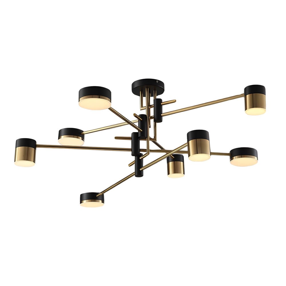 1. **WINSLOW STARBURST MULTI-LIGHT CHANDELIER**  
   A striking 4/6/8-light fixture featuring a dynamic arrangement of LED bulbs, designed to illuminate your space with modern flair and adjustable brightness.

2. **HARTLEY RADIANCE SPUTNIK LIGHTING**