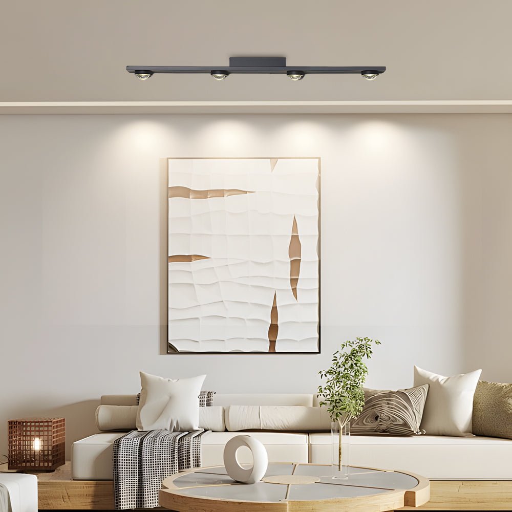 WINTHROP MODERN BLACK ALUMINUM WALL-WASHING LED CEILING LIGHT - 3/4/5-BULB CONFIGURATION