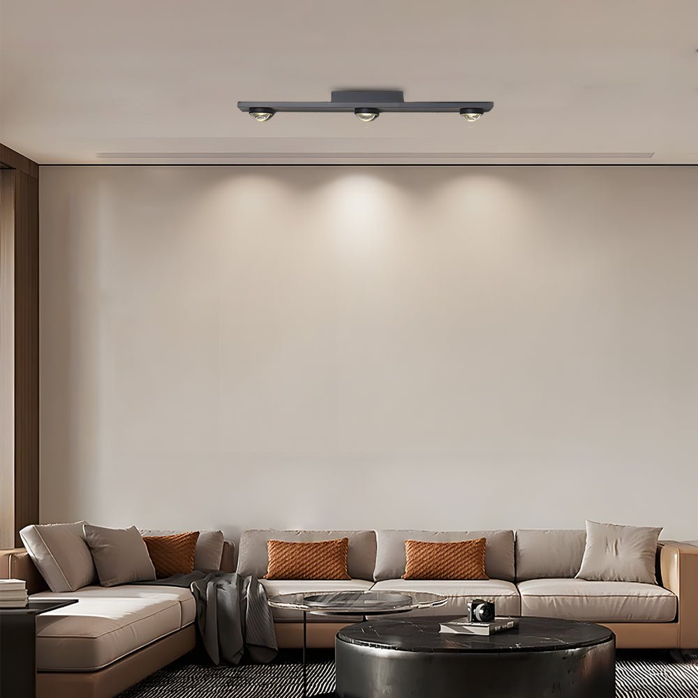 WINTHROP MODERN BLACK ALUMINUM WALL-WASHING LED CEILING LIGHT - 3/4/5-BULB CONFIGURATION