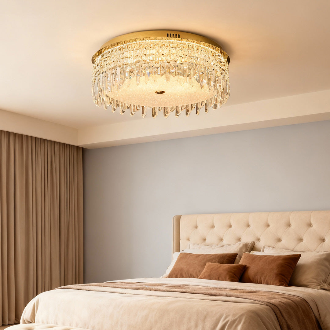 WINTHROP CRYSTAL FLUSH-MOUNTED LIGHT FIXTURE