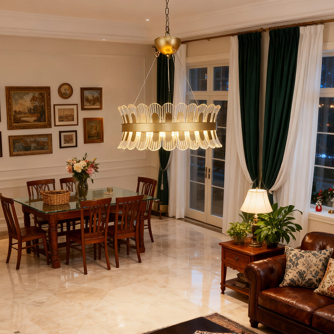 WINTERBORNE GILDED ORB LED CHANDELIER