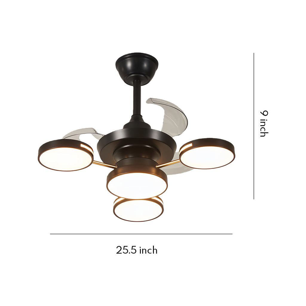 VIVIENNE FRENCH IRON TRIO LIGHT CEILING FAN
