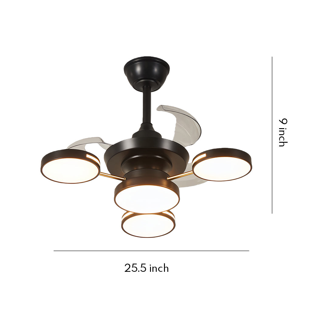 VIVIENNE FRENCH IRON TRIO LIGHT CEILING FAN