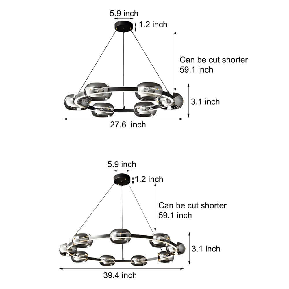 RAVENWOOD COPPER ORBITE CHANDELIER