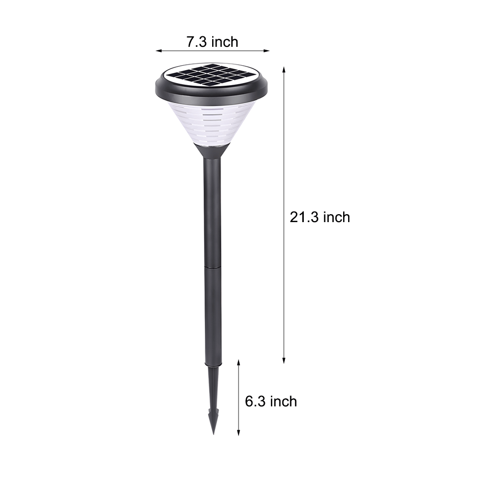 BLACKWATER SOLAR PATH LIGHTING PILLARS WITH FROSTED GLASS SHADE, 27.6 INCHES HIGH