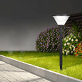 BLACKWATER SOLAR PATH LIGHTING PILLARS WITH FROSTED GLASS SHADE, 27.6 INCHES HIGH