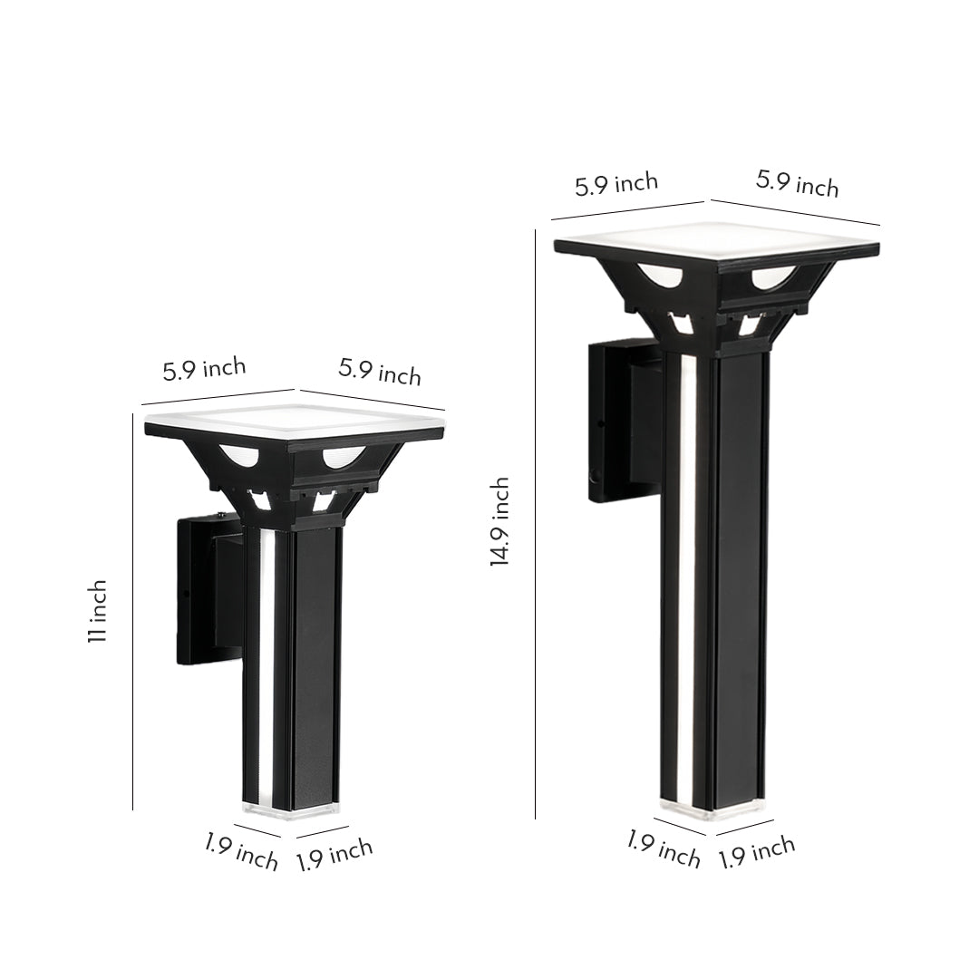 WINDSOR GARDEN COLUMN LIGHTING, WEATHERPROOF ALUMINUM LED LANTERN