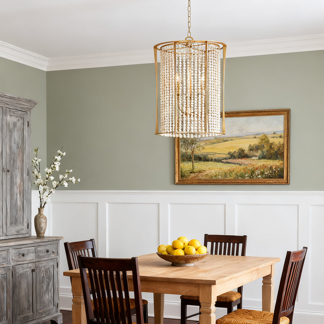 WINTHROP WOODEN BEAD CEILING LANTERN
