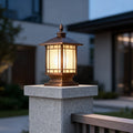 WINCHESTER VINTAGE IRON POST LANTERN - WATER-RESISTANT OUTDOOR ILLUMINATION