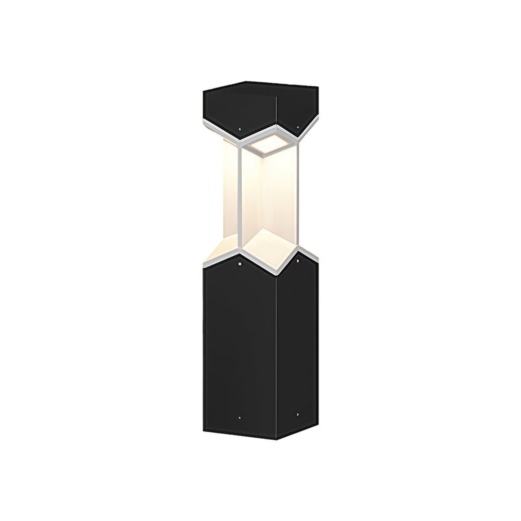 WINTHROP BLACK WEATHER-RESISTANT GARDEN BOLLARD LIGHT