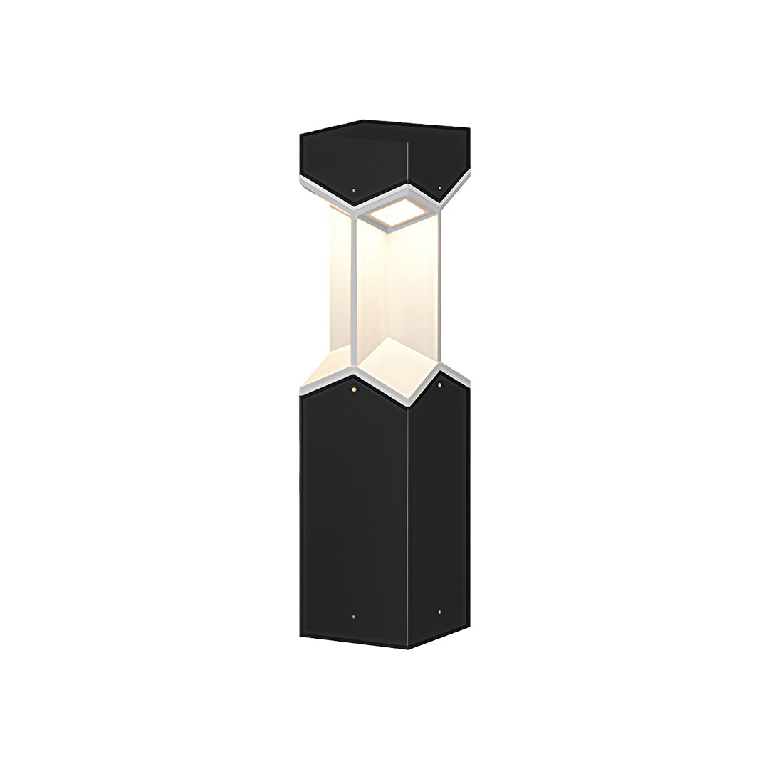 WINTHROP BLACK WEATHER-RESISTANT GARDEN BOLLARD LIGHT