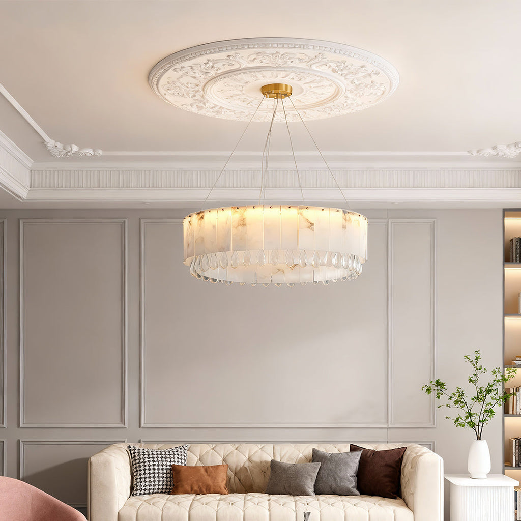WINDSOR CLOUDSTONE BRASS CEILING LANTERN