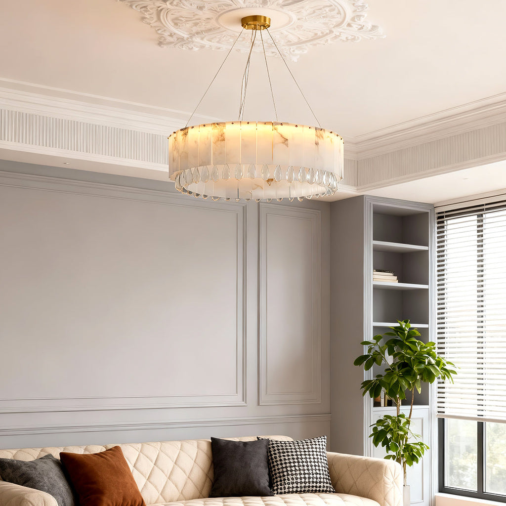 WINDSOR CLOUDSTONE BRASS CEILING LANTERN