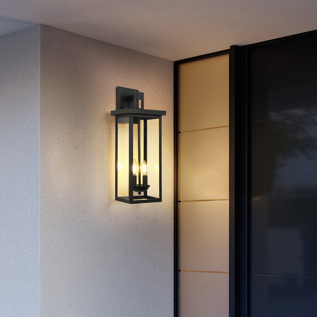 RAVENSHILL OUTDOOR COURTYARD LED WALL SCONCE - WEATHERPROOF BLACK FINISH