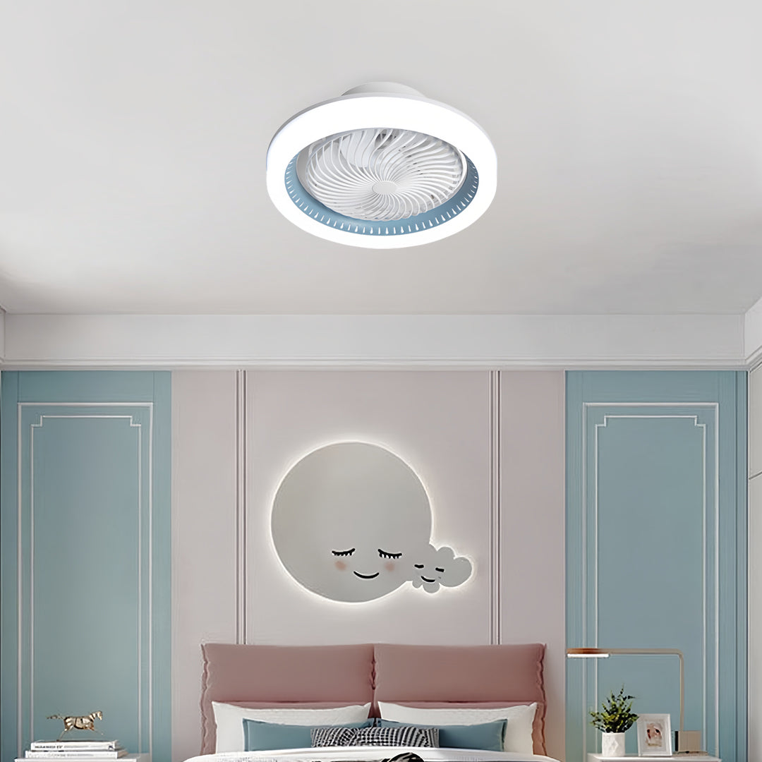 WINDSOR WHIRL LED CEILING LIGHT FAN WITH REMOTE CONTROL AND TRIPLE COLOR DIMMING